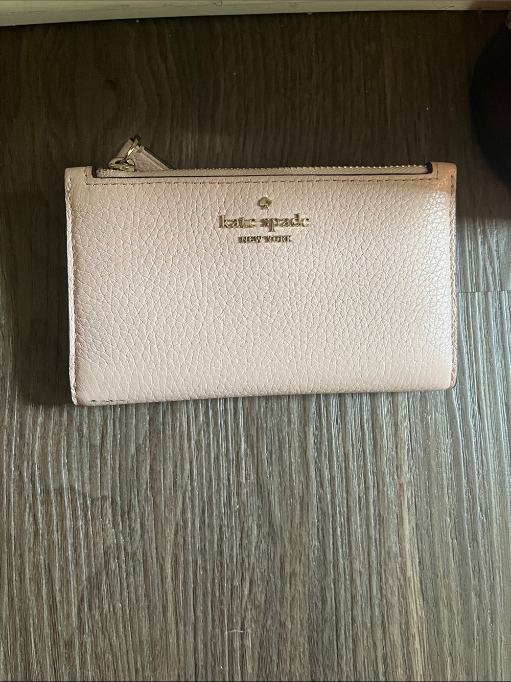 Kate Spade Pale Pink Pebbled Leather Wallet